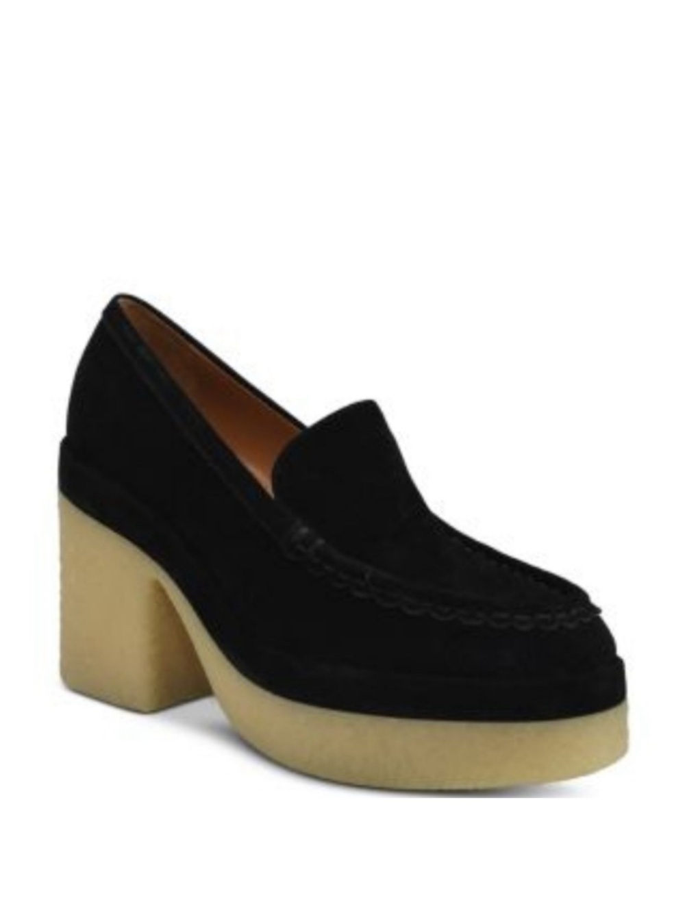 Marc Fisher Black Suede Lina Platform Loafer Size 9M
